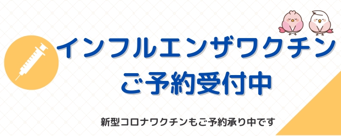 インフルエンザワクチンご予約受付中